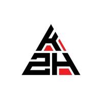 création de logo de lettre triangle kzh avec forme de triangle. monogramme de conception de logo triangle kzh. modèle de logo vectoriel triangle kzh avec couleur rouge. logo triangulaire kzh logo simple, élégant et luxueux.