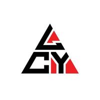 création de logo de lettre triangle lcy avec forme de triangle. monogramme de conception de logo triangle lcy. modèle de logo vectoriel triangle lcy avec couleur rouge. logo triangulaire lcy logo simple, élégant et luxueux.