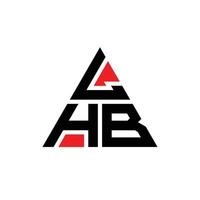 création de logo de lettre triangle lhb avec forme de triangle. monogramme de conception de logo triangle lhb. modèle de logo vectoriel triangle lhb avec couleur rouge. logo triangulaire lhb logo simple, élégant et luxueux.