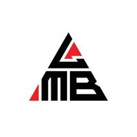 création de logo de lettre triangle lmb avec forme de triangle. monogramme de conception de logo triangle lmb. modèle de logo vectoriel triangle lmb avec couleur rouge. logo triangulaire lmb logo simple, élégant et luxueux.