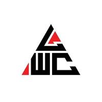 création de logo de lettre triangle lwc avec forme de triangle. monogramme de conception de logo triangle lwc. modèle de logo vectoriel triangle lwc avec couleur rouge. logo triangulaire lwc logo simple, élégant et luxueux.