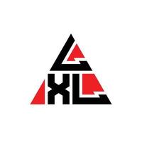 création de logo de lettre triangle lxl avec forme de triangle. monogramme de conception de logo triangle lxl. modèle de logo vectoriel triangle lxl avec couleur rouge. lxl logo triangulaire logo simple, élégant et luxueux.