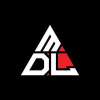 création de logo de lettre triangle mdl avec forme de triangle. monogramme de conception de logo triangle mdl. modèle de logo vectoriel triangle mdl avec couleur rouge. logo triangulaire mdl logo simple, élégant et luxueux.