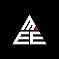 création de logo de lettre triangle mee avec forme de triangle. monogramme de conception de logo triangle mee. modèle de logo vectoriel triangle mee avec couleur rouge. mee logo triangulaire logo simple, élégant et luxueux.