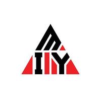 création de logo de lettre triangle miy avec forme de triangle. monogramme de conception de logo triangle miy. modèle de logo vectoriel triangle miy avec couleur rouge. miy logo triangulaire logo simple, élégant et luxueux.
