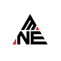 création de logo de lettre triangle mne avec forme de triangle. monogramme de conception de logo triangle mne. modèle de logo vectoriel triangle mne avec couleur rouge. logo triangulaire mne logo simple, élégant et luxueux.