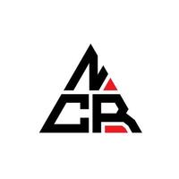 création de logo de lettre triangle ncr avec forme de triangle. monogramme de conception de logo triangle ncr. modèle de logo vectoriel triangle ncr avec couleur rouge. logo triangulaire ncr logo simple, élégant et luxueux.