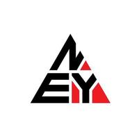 création de logo de lettre triangle ney avec forme de triangle. monogramme de conception de logo triangle ney. modèle de logo vectoriel triangle ney avec couleur rouge. logo triangulaire ney logo simple, élégant et luxueux.