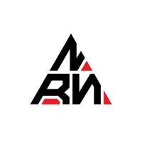 création de logo de lettre triangle nrn avec forme de triangle. monogramme de conception de logo triangle nrn. modèle de logo vectoriel triangle nrn avec couleur rouge. nrn logo triangulaire logo simple, élégant et luxueux.