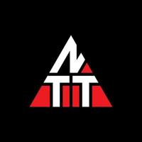 création de logo de lettre triangle ntt avec forme de triangle. monogramme de conception de logo triangle ntt. modèle de logo vectoriel triangle ntt avec couleur rouge. logo triangulaire ntt logo simple, élégant et luxueux.