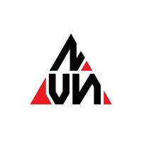 création de logo de lettre triangle nvn avec forme de triangle. monogramme de conception de logo triangle nvn. modèle de logo vectoriel triangle nvn avec couleur rouge. logo triangulaire nvn logo simple, élégant et luxueux.