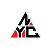 création de logo de lettre triangle nyc avec forme de triangle. monogramme de conception de logo triangle nyc. modèle de logo vectoriel triangle nyc avec couleur rouge. logo triangulaire nyc logo simple, élégant et luxueux.