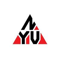 création de logo de lettre triangle nyv avec forme de triangle. monogramme de conception de logo triangle nyv. modèle de logo vectoriel triangle nyv avec couleur rouge. logo triangulaire nyv logo simple, élégant et luxueux.