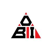 création de logo de lettre triangle obi avec forme de triangle. monogramme de conception de logo triangle obi. modèle de logo vectoriel triangle obi avec couleur rouge. logo triangulaire obi logo simple, élégant et luxueux.