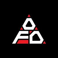 création de logo de lettre triangle ofo avec forme de triangle. monogramme de conception de logo triangle ofo. modèle de logo vectoriel triangle ofo avec couleur rouge. ofo logo triangulaire logo simple, élégant et luxueux.