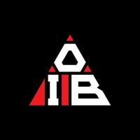 création de logo de lettre triangle oib avec forme de triangle. monogramme de conception de logo triangle oib. modèle de logo vectoriel triangle oib avec couleur rouge. logo triangulaire oib logo simple, élégant et luxueux.