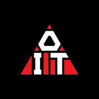 création de logo de lettre triangle oit avec forme de triangle. monogramme de conception de logo triangle oit. modèle de logo vectoriel triangle oit avec couleur rouge. oit logo triangulaire logo simple, élégant et luxueux.