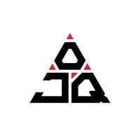 création de logo de lettre triangle ojq avec forme de triangle. monogramme de conception de logo triangle ojq. modèle de logo vectoriel triangle ojq avec couleur rouge. logo triangulaire ojq logo simple, élégant et luxueux.