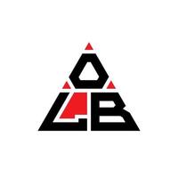 création de logo de lettre triangle olb avec forme de triangle. monogramme de conception de logo triangle olb. modèle de logo vectoriel triangle olb avec couleur rouge. logo triangulaire olb logo simple, élégant et luxueux.