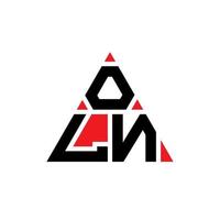 création de logo de lettre triangle oln avec forme de triangle. monogramme de conception de logo triangle oln. modèle de logo vectoriel triangle oln avec couleur rouge. oln logo triangulaire logo simple, élégant et luxueux.