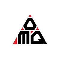 création de logo de lettre triangle omq avec forme de triangle. monogramme de conception de logo triangle omq. modèle de logo vectoriel triangle omq avec couleur rouge. logo triangulaire omq logo simple, élégant et luxueux.