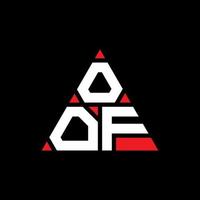 création de logo de lettre triangle oof avec forme de triangle. monogramme de conception de logo triangle oof. modèle de logo vectoriel triangle oof avec couleur rouge. oof logo triangulaire logo simple, élégant et luxueux.