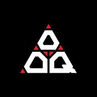 création de logo de lettre triangle ooq avec forme de triangle. monogramme de conception de logo triangle ooq. modèle de logo vectoriel triangle ooq avec couleur rouge. logo triangulaire ooq logo simple, élégant et luxueux.