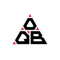 création de logo de lettre triangle oqb avec forme de triangle. monogramme de conception de logo triangle oqb. modèle de logo vectoriel triangle oqb avec couleur rouge. logo triangulaire oqb logo simple, élégant et luxueux.