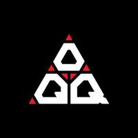 création de logo de lettre triangle oqq avec forme de triangle. monogramme de conception de logo triangle oqq. modèle de logo vectoriel triangle oqq avec couleur rouge. logo triangulaire oqq logo simple, élégant et luxueux.