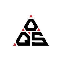 création de logo de lettre triangle oqs avec forme de triangle. monogramme de conception de logo triangle oqs. modèle de logo vectoriel triangle oqs avec couleur rouge. logo triangulaire oqs logo simple, élégant et luxueux.