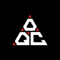 création de logo de lettre triangle oqc avec forme de triangle. monogramme de conception de logo triangle oqc. modèle de logo vectoriel triangle oqc avec couleur rouge. logo triangulaire oqc logo simple, élégant et luxueux.