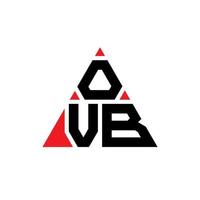 création de logo de lettre triangle ovb avec forme de triangle. monogramme de conception de logo triangle ovb. modèle de logo vectoriel triangle ovb avec couleur rouge. logo triangulaire ovb logo simple, élégant et luxueux.