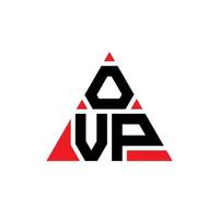 création de logo de lettre triangle ovp avec forme de triangle. monogramme de conception de logo triangle ovp. modèle de logo vectoriel triangle ovp avec couleur rouge. logo triangulaire ovp logo simple, élégant et luxueux.