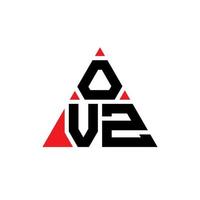 création de logo de lettre triangle ovz avec forme de triangle. monogramme de conception de logo triangle ovz. modèle de logo vectoriel triangle ovz avec couleur rouge. logo triangulaire ovz logo simple, élégant et luxueux.