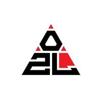 création de logo de lettre triangle ozl avec forme de triangle. monogramme de conception de logo triangle ozl. modèle de logo vectoriel triangle ozl avec couleur rouge. logo triangulaire ozl logo simple, élégant et luxueux.