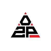 création de logo de lettre triangle ozp avec forme de triangle. monogramme de conception de logo triangle ozp. modèle de logo vectoriel triangle ozp avec couleur rouge. logo triangulaire ozp logo simple, élégant et luxueux.