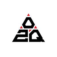 création de logo de lettre triangle ozq avec forme de triangle. monogramme de conception de logo triangle ozq. modèle de logo vectoriel triangle ozq avec couleur rouge. logo triangulaire ozq logo simple, élégant et luxueux.