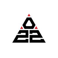création de logo de lettre triangle ozz avec forme de triangle. monogramme de conception de logo triangle ozz. modèle de logo vectoriel triangle ozz avec couleur rouge. logo triangulaire ozz logo simple, élégant et luxueux.