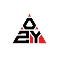 création de logo de lettre triangle ozy avec forme de triangle. monogramme de conception de logo triangle ozy. modèle de logo vectoriel triangle ozy avec couleur rouge. logo triangulaire ozy logo simple, élégant et luxueux.