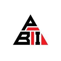 création de logo de lettre triangle pbi avec forme de triangle. monogramme de conception de logo triangle pbi. modèle de logo vectoriel triangle pbi avec couleur rouge. logo triangulaire pbi logo simple, élégant et luxueux.