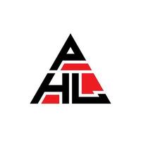 création de logo de lettre triangle phl avec forme de triangle. monogramme de conception de logo triangle phl. modèle de logo vectoriel triangle phl avec couleur rouge. logo triangulaire phl logo simple, élégant et luxueux.