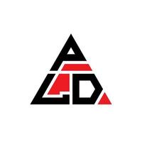 création de logo de lettre triangle pld avec forme de triangle. monogramme de conception de logo triangle pld. modèle de logo vectoriel triangle pld avec couleur rouge. pld logo triangulaire logo simple, élégant et luxueux.