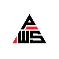 création de logo de lettre triangle pws avec forme de triangle. monogramme de conception de logo triangle pws. modèle de logo vectoriel triangle pws avec couleur rouge. logo triangulaire pws logo simple, élégant et luxueux.
