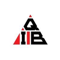 création de logo de lettre triangle qib avec forme de triangle. monogramme de conception de logo triangle qib. modèle de logo vectoriel triangle qib avec couleur rouge. logo triangulaire qib logo simple, élégant et luxueux.