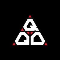 création de logo de lettre triangle qqo avec forme de triangle. monogramme de conception de logo triangle qqo. modèle de logo vectoriel triangle qqo avec couleur rouge. qqo logo triangulaire logo simple, élégant et luxueux.