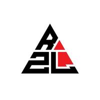 création de logo de lettre triangle rzl avec forme de triangle. monogramme de conception de logo triangle rzl. modèle de logo vectoriel triangle rzl avec couleur rouge. logo triangulaire rzl logo simple, élégant et luxueux.