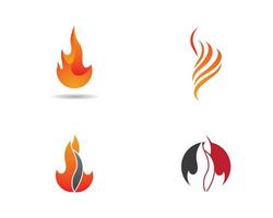 ensemble de logo de flamme de feu vecteur