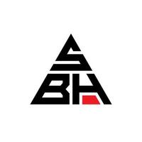 création de logo de lettre triangle sbh avec forme de triangle. monogramme de conception de logo triangle sbh. modèle de logo vectoriel triangle sbh avec couleur rouge. logo triangulaire sbh logo simple, élégant et luxueux.