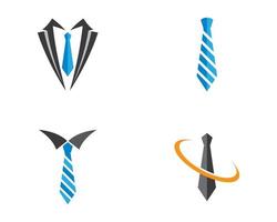 jeu de logo icône cravate vecteur