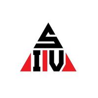 création de logo de lettre triangle siv avec forme de triangle. monogramme de conception de logo triangle siv. modèle de logo vectoriel triangle siv avec couleur rouge. siv logo triangulaire logo simple, élégant et luxueux.